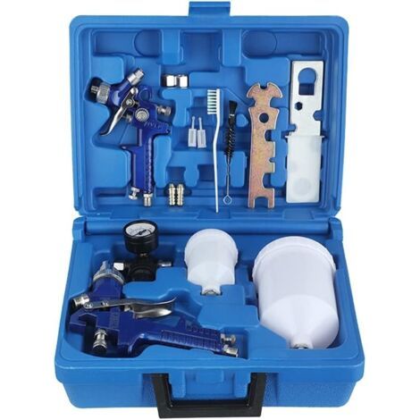 H827+H2000 Pulvérisateur à haute brume HVLP Pulvérisateur Fluide Conseils DIY Spray Peinture Kit Portable Peinture Spray (1/5)