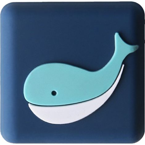 Poignée de porte pare-chocs dessin animé empêche les Collision auto-adhésif épaissi bouchon silencieux pour réfrigérateur meubles baleine (1/5)
