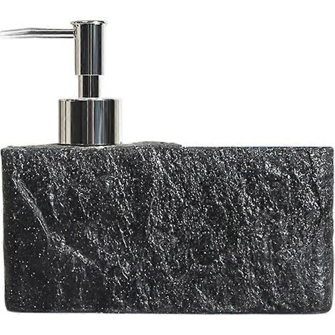 Distributeur de savon pour évier de cuisine et salle de bain, distributeur de savon liquide imitation pierre pour les mains et la vaisselle A (1/5)
