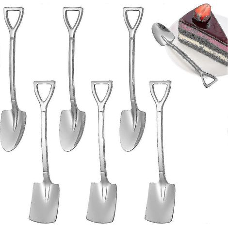 Lot de 6 pelles à café pour mélanger le sucre et les desserts, idéales pour la cuisine. (1/5)