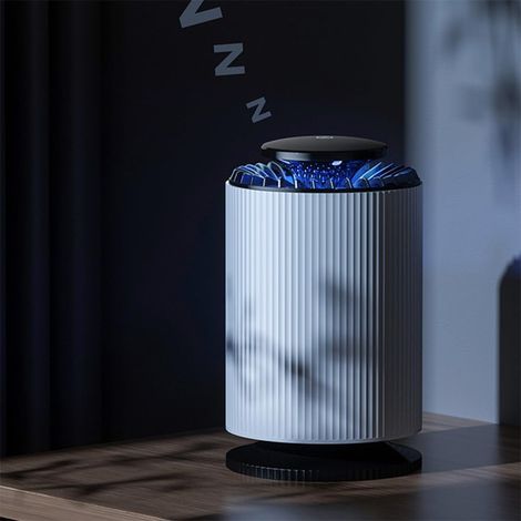 Purificateurs d'air pour la maison avec veilleuse et contrôle tactile,  petit purificateur d'air avec mode veille pour chambre à coucher, élimination