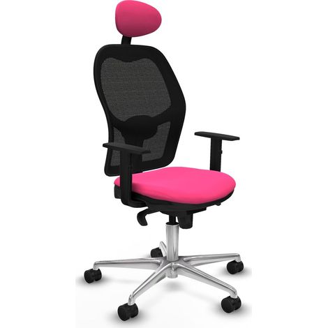 Sedia Ufficio con Poggiatesta Jorquera Piqueras y Crespo 1D086N1 Rosa (1/5)