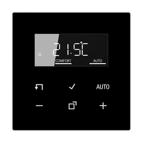 JUNG HOME Raumthermostat-Display, Serie LS, schwarz BT LS 1791 SW