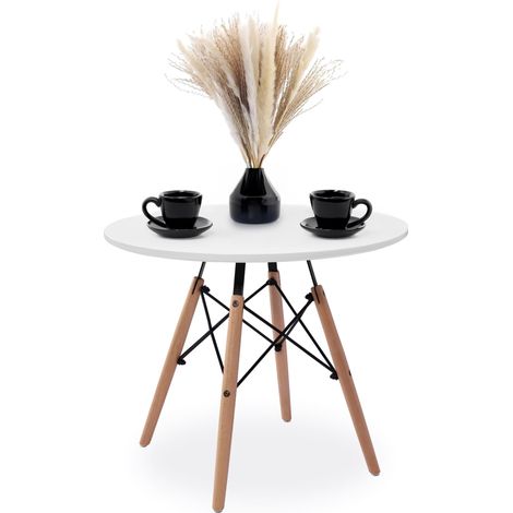 Mesa redonda PARIS DTW de 60 cm, blanca (1/4)