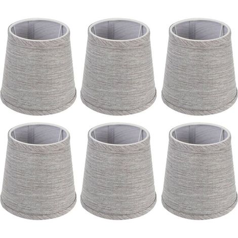 Trywise Couverture de lumière moderne en tissu, Film intérieur pour abat-jour, Style européen pour lustre, applique murale avec Interface E14, 6 pièces (1/4)
