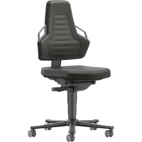bimos Arbeitsstuhl Nexxit 2 Griff grau Sitzhöhe 450-600 mm Stoff schwarz,mit (1/4)