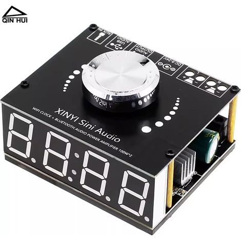 DIY-Zweikanal-Desktop-Lautsprechersystem mit Bluetooth 5.0 Digitalverstärkerplatine und WLAN-Zeitsynchronisationsuhrmodul (2100W) (1/4)