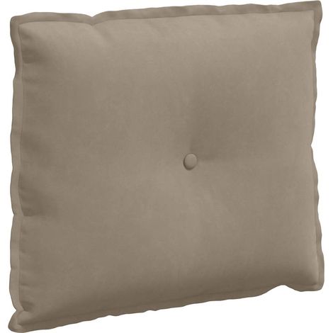 Back Pillow Taupe 60 x 50 cm Microfibre Fabric vidaXL
