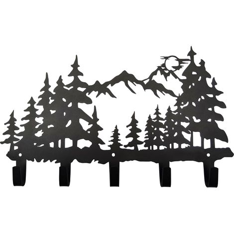 Décoration murale avec crochets (forêt) (1/5)