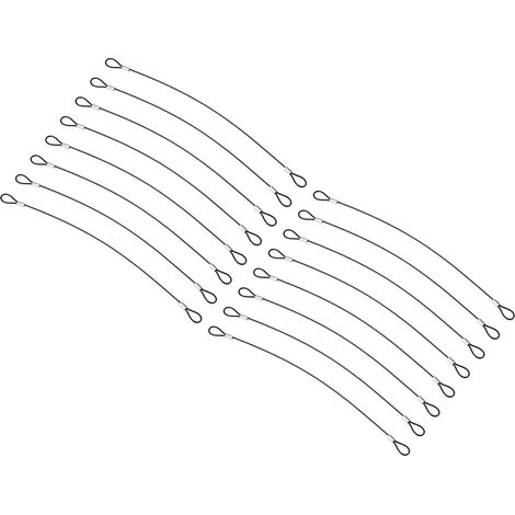 16 Paquet 1Ft Sécurité Câble Verrouillage Inox Acier 2mm Dia Noir (1/5)