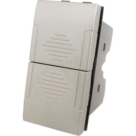 Doppio pulsante compatibile con living light international air tasto interruttore saliscendi 1p 10a 220v silver (1/3)