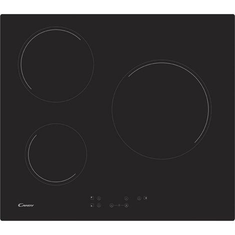 Plaque vitrocéramique CANDY 60cm, CH63CT