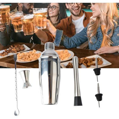 Sechsteiliges Cocktailshaker-Set aus Edelstahl, 750 ml (1/5)