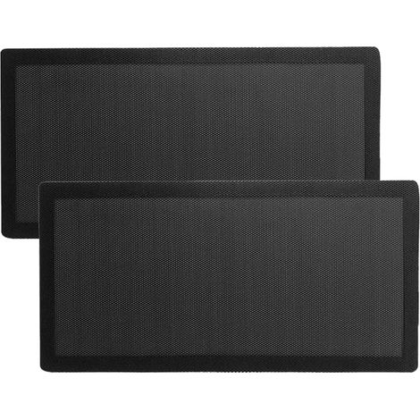 Set of 2 Dust Covers for Computer Cases, Dust Filter for Fan, Protective Mesh Filter Grilles for PC, Black Magnetic Frame 280 mm x 140 mm (1/5)
