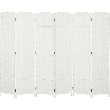 Separador de ambientes plegable de 6 paneles blanco (1/5)