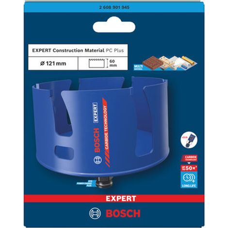 Bosch EXPERT Lochsäge Construction Material Power Change Plus, 121 x 60 mm