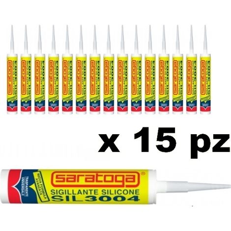 Silicone sigillante trasparente Saratoga - SIL3004 - 15 pezzi -
