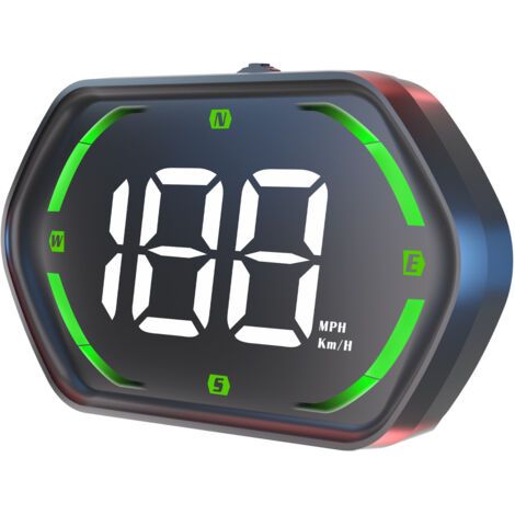 G22 Affichage Tête Haute HUD Universel Sans Fil - Moniteur de Vitesse avec GPS et北斗 Double Modules, Alerte de Dépassement, Compatible avec Tous Véhicules 12V-Alovez