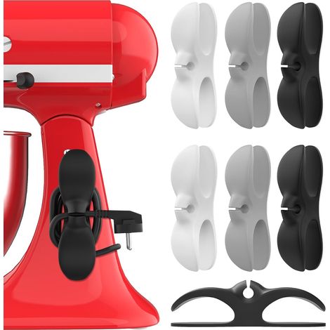 Organizador enrollador de cables de silicona de 6 piezas - Organizador adhesivo para pequeños electrodomésticos Organizador de cocina Soporte para cables Electrodomésticos Licuadoras Cafetera (1/5)