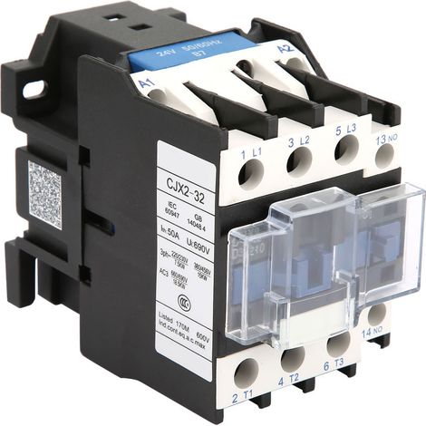 Contacteur électrique industriel AC 32A 110V, haute sensibilité, modèle CJX2-3210 (1/3)