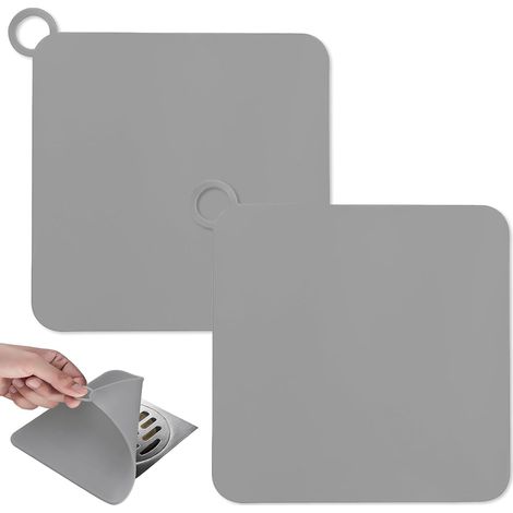2 Pièces Bouchons de Douche Anti-Odeur en Silicone, Clapet Étanche pour Évier, Baignoire et Canalisation 1515cm (1/5)