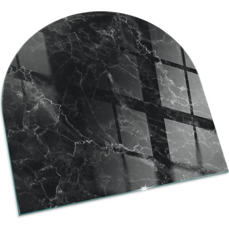 Kaminofen Glasplatte Kaminplatte Kaminglas Ofenglas gehärtetem Hitzeschutz für Kamin Bodenplatte Funkenschutzplatte Elegantes Marmormuster 100x100 cm