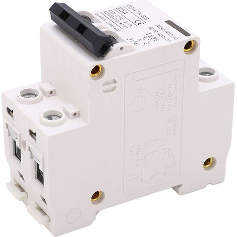 Disjoncteur miniature AC/DC 2P 25A 400V pour montage sur rail DIN pour système photovoltaïque solaire DZ47X 63 (1/5)