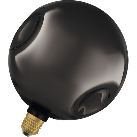 OSRAM Lampe LED en verre  DECOR FLAT Electro Retro, grande Ø 200 mm, noire, E27, 3,5 W, 300 lm, 2 700 K, blanc chaud, electroball