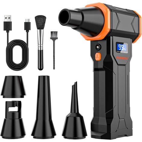 Soplador de aire comprimido, 120.000 RPM, 4 velocidades ajustables para teclado de PC (1/5)
