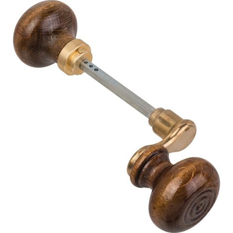Manivelle bordelaise bois noyer - 1 Portée - Carré 6 mm - Luxe - Dubois ind (1/3)