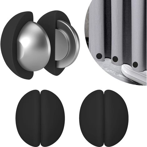 Rideau de douche lot de 6 silicone magnétique anti-soulèvement (1/5)