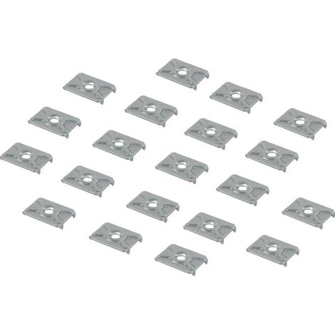 Schrankverbinder, Möbelklemme zur Befestigung – H3501 Verzinkte Stahl-Rückwandklemme, Schrankverbinder für Möbelrückwände (1/4)