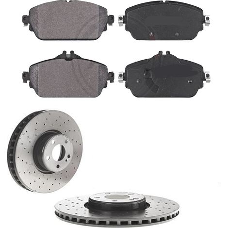 KIT FRENI ANTERIORI compatibile con MERCEDES-BENZ CLASSE C (W205) - DISCHI + PASTIGLIE OEM: P 50 119 / 18535 , 18770 , 18538 /SOSTITUZIONE DIRETTA/BASSA POLVERE/SILENZIOSO