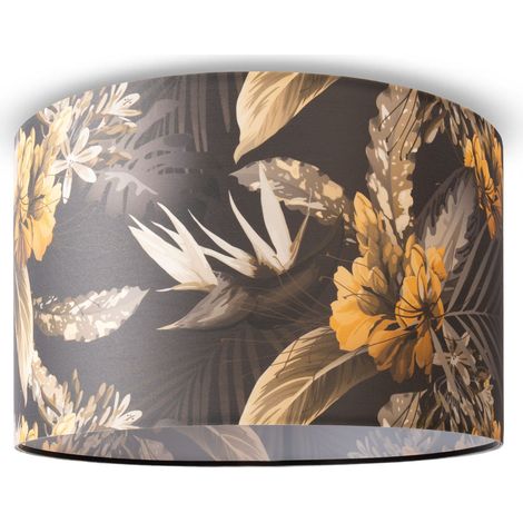Paco Home Lampada A Plafone Soggiorno Tavolo Da Pranzo  Sospensione Fiori Palme E27 Design 6 (Ø45,5 cm), Plafoniera - Nero