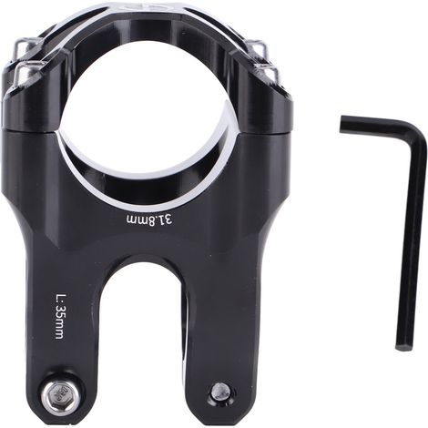 Potence de vélo 35 mm légère et haute résistance en alliage d'aluminium CNC, potence courte pour vélos de route et VTT, noire (1/5)