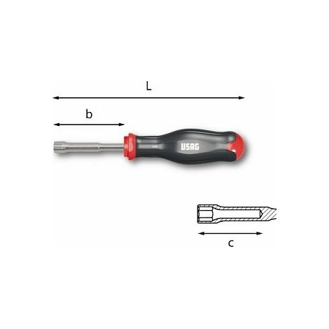 USAG 298 GIRAVITE CACCIAVITE ESAGONALE CON IMPUGNATURA CHIAVE A BUSSOLA PROFESS - 13