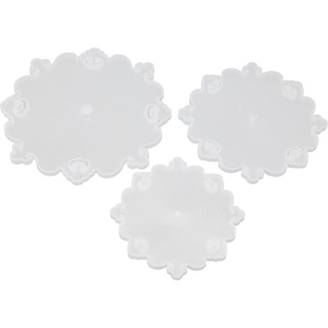 Lot de 3 moules en silicone style européen à 3 couches ajourées pour résine de coulée. Durables, réutilisables et faciles à démouler. Idéal pour le bricolage. (1/5)