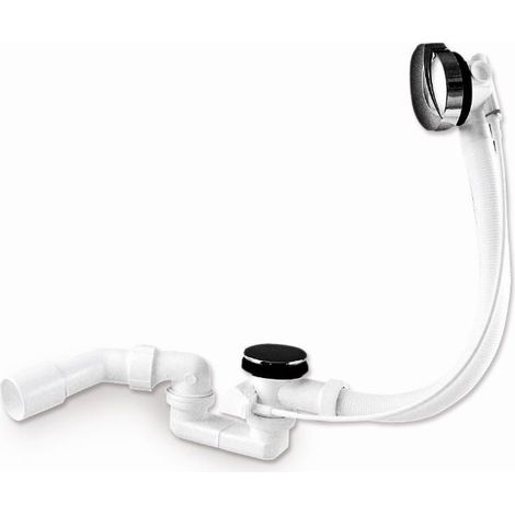 Siphon Bonde chrome avec trop plein pour baignoire