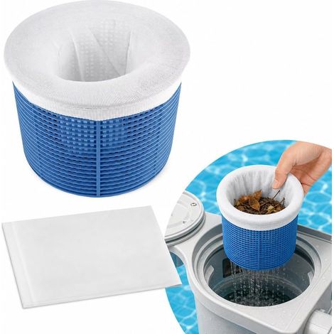 10 Chaussettes Skimmer Piscine - Chaussettes filtrantes très élastiques - Chaussettes de Piscine Ultra Fines - Chaussettes filtrantes Contre Les Cheveux, Le Pollen (1/5)