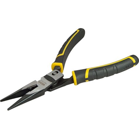 Pince à Bec Long Mécanisme Pivot Plus De Force De Coupe Corps Forgé En Acier Traitement Thermique Mâchoire Effilée Poignée Soft Grip Jaune (1/5)