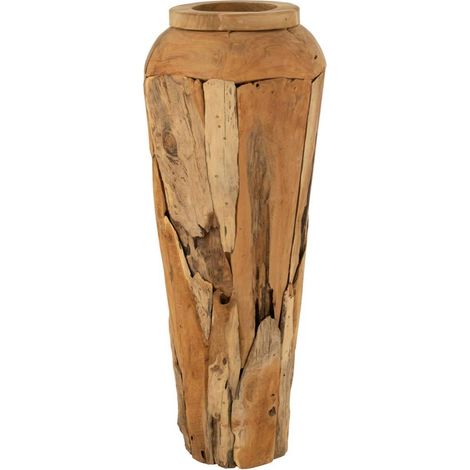 Vase Déco en Teck "Scot" 113cm Naturel