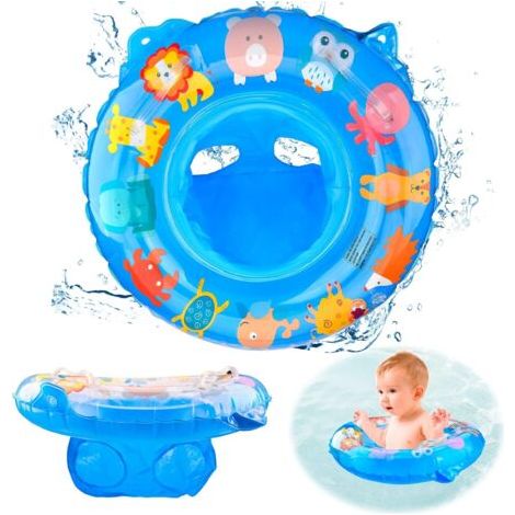 Bouée gonflable pour bébé, flotteur de taille gonflable ajustable avec siège flottant, siège de piscine pour bébé, aspirateur de natation pour bébés de 6 à 36 mois (1/5)