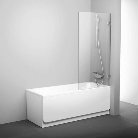Ravak Brilliant - Mampara de baño de una pieza BVS1-80, 80x150 cm, cromo/cristal transparente 7U840A00Z1 (1/5)