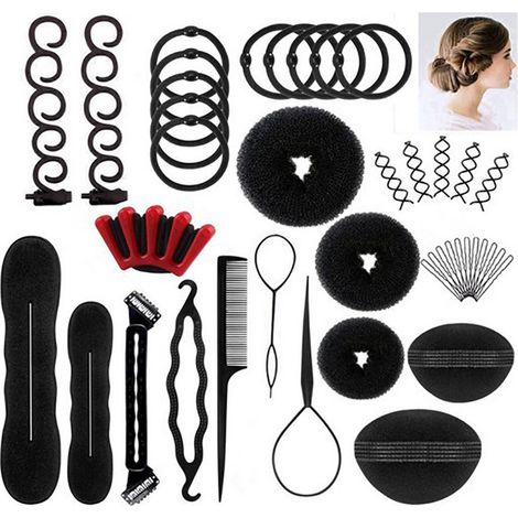 Accessori per capelli, acconciature, strumenti per lo styling dei capelli, set per lo styling dei capelli (1/5)