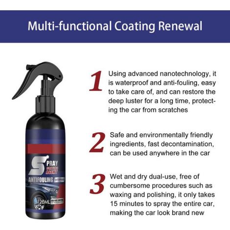 3PCS Multi-functional Coating Renewal Agent Spray, Spray de Revêtement Céramique 3 en 1,Spray de Revêtement à Action Rapide (1/5)