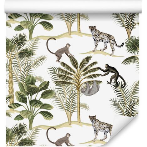 Papier peint Animaux de la savane pour salon et chambre 50x1000 cm (1/5)
