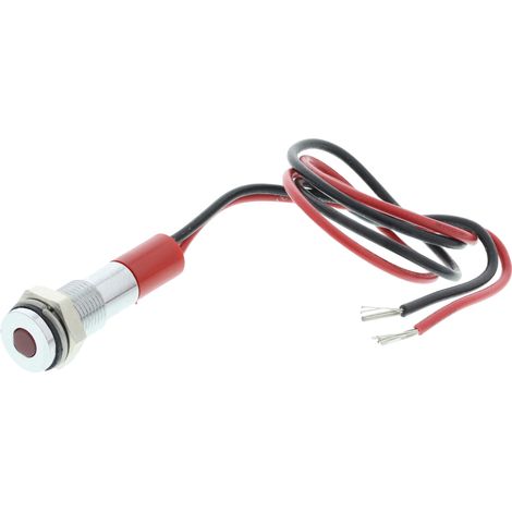 Voyant LED lumineux  Rouge RS PRO, dia. 6mm, 24V c.c., taille de la lampe 3 mm, IP67 ( Prix pour 1 ) (1/2)