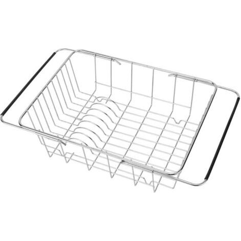 FITLAB-Égouttoir Réglable sur Lavabo, Panier de Rangement pour Ustensiles et Argenterie, Pratique et Extensible (1/5)