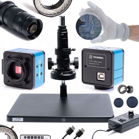 Microscope numérique solo 10A + Éclairage 56XLED réglable + Caméra Techrebal T250 (1/5)