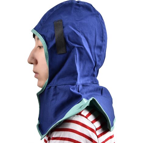 Casque ignifugé AP-6670 lavable, bleu, cagoule de protection intégrale (1/5)